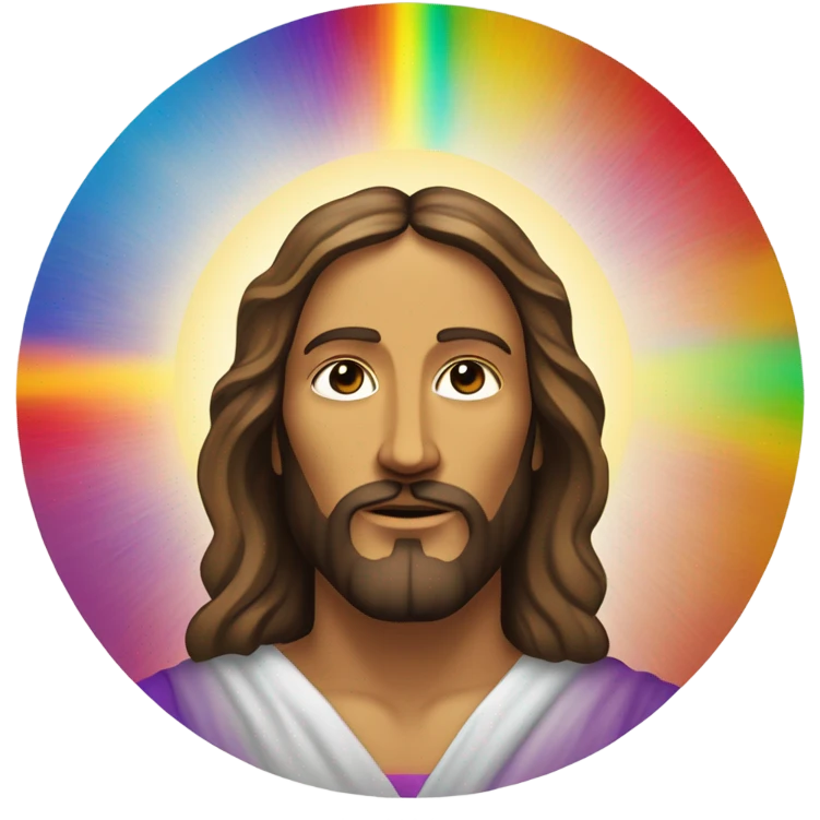 Rainbow Jesus  emoji