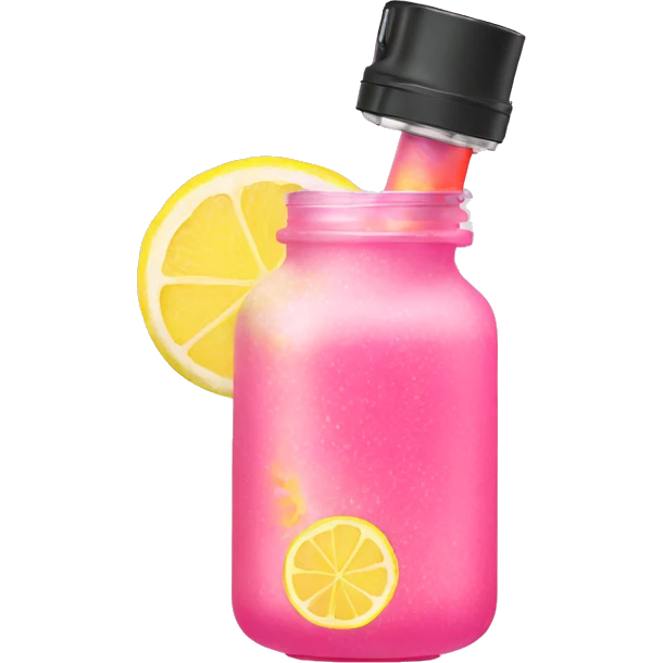 Pink lemonade vape emoji
