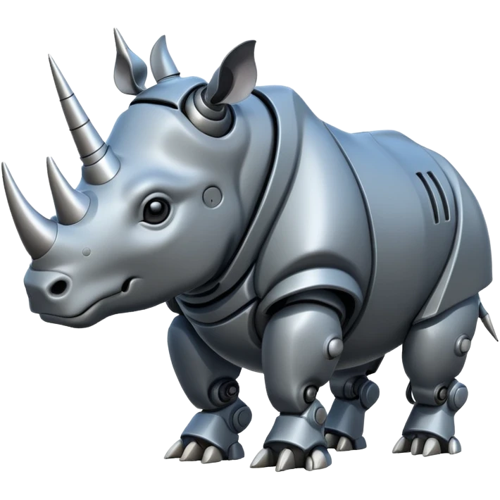 Giant robot rhinoceros emoji