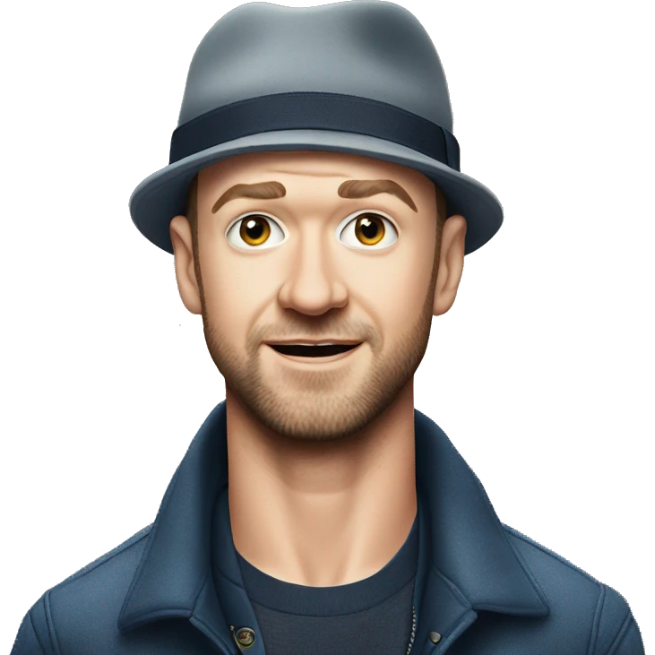 Justin Timberlake with a carrot for a nose emoji