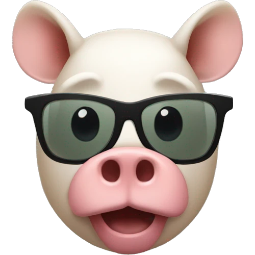 un cerdo con gafas  emoji