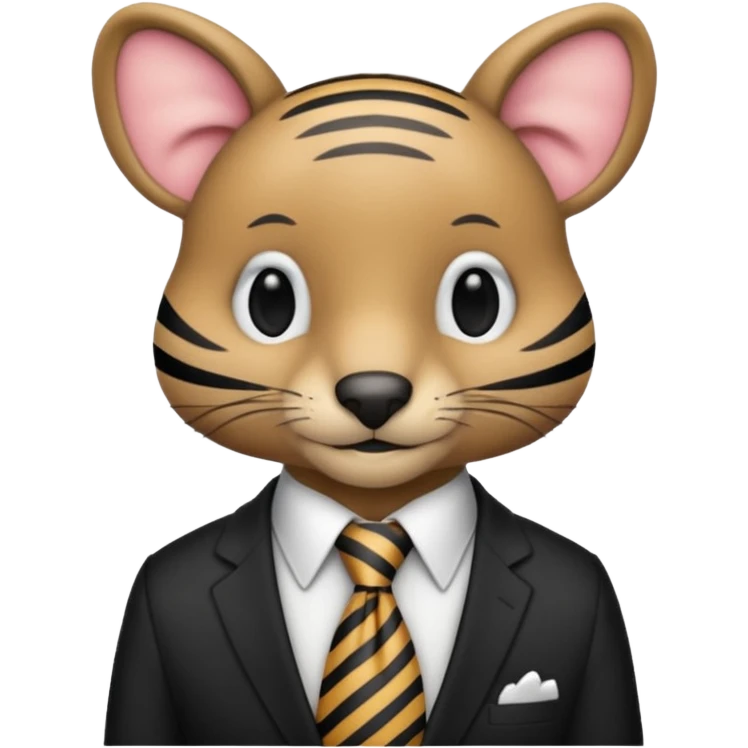 animal with striped tie emoji