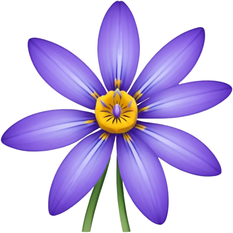 Blue eyed grass flower emoji emoji