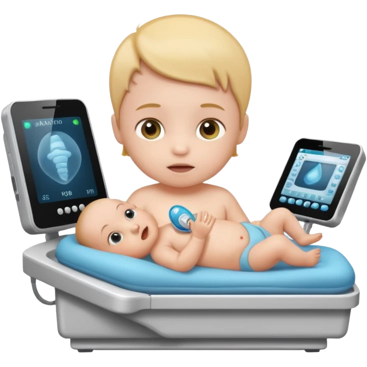 White Baby ultrasound machine  emoji