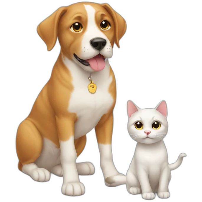 Cat avec dog emoji
