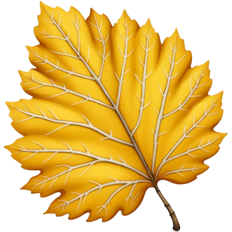 yellow round birch leaf  emoji