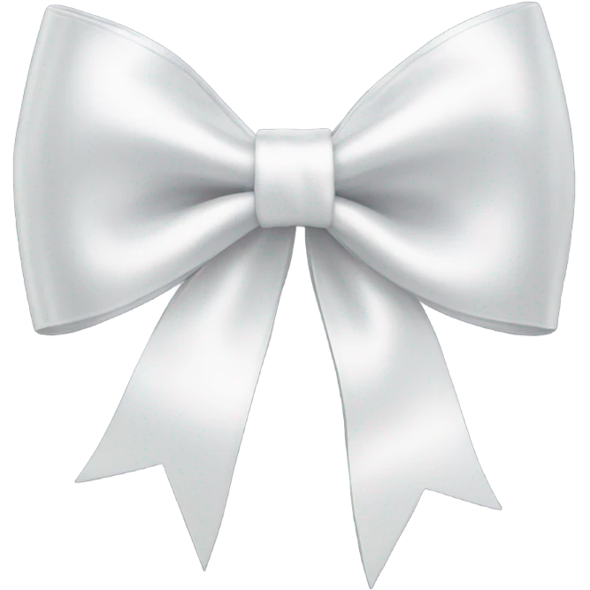 white satin bow emoji
