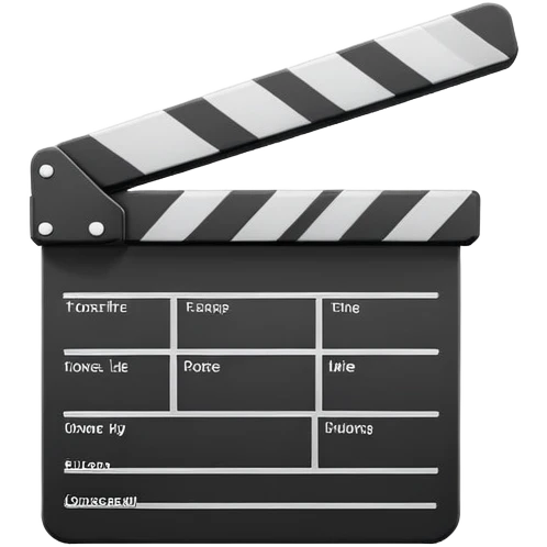 minimalist movie clapper, two rectangles with a diagonal line, no text or details emoji