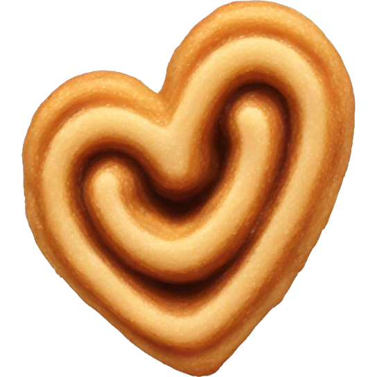 a churro in shape of a heart  emoji
