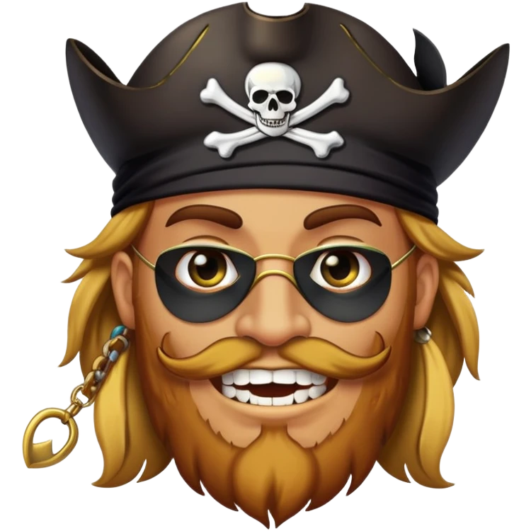 Pirate with golden tooth emoji