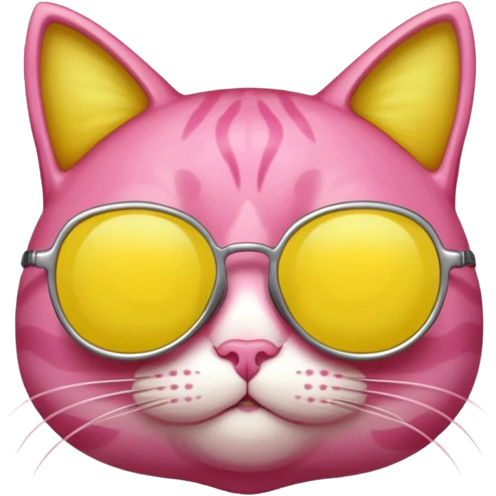 Pink Cat With Lemon Sunglasses  emoji
