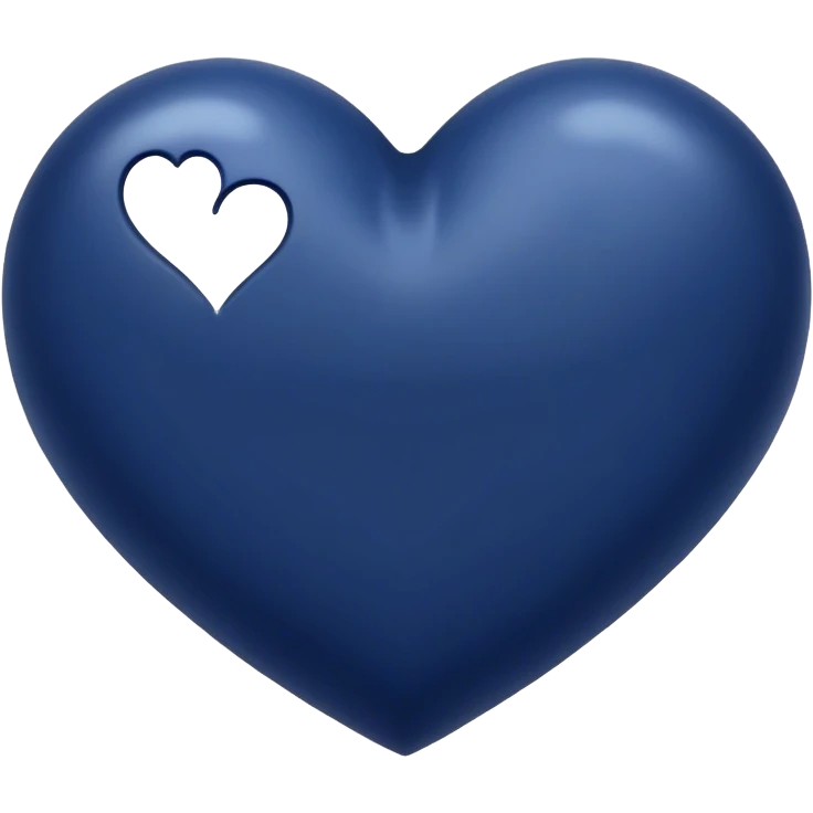 Navy blue heart  emoji