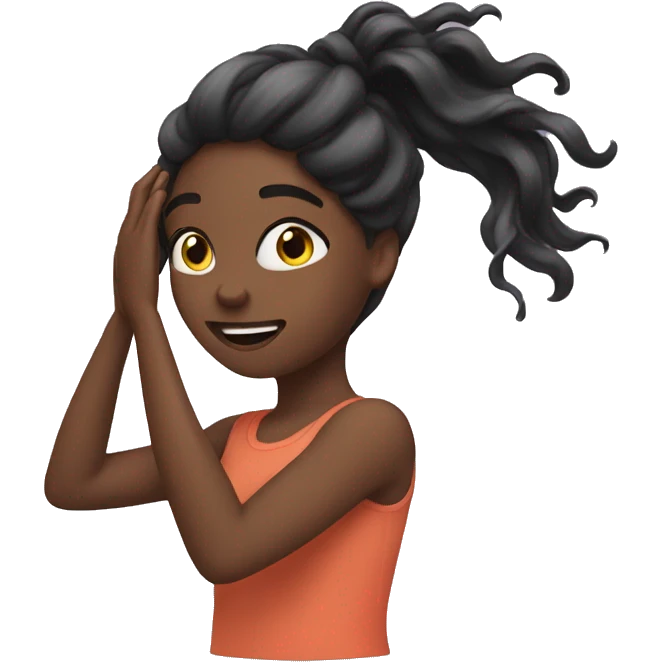 Girl flipping her hair  emoji