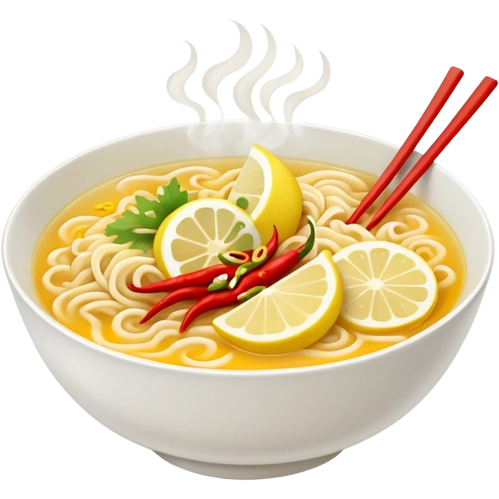 Ramen with lemon and chili  emoji