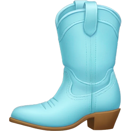 baby blue cowgirl boots emoji