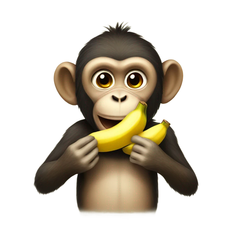 Monkey eating banana  emoji