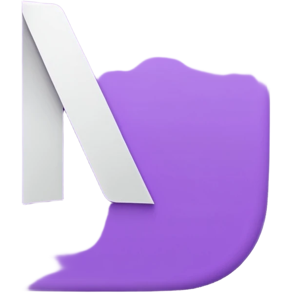 Netflix aesthetic "N" logo in pastel purple emoji