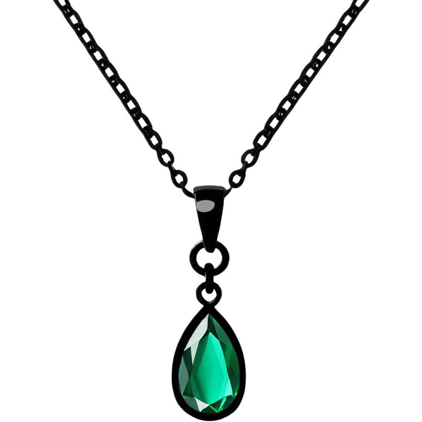 pendant with a gemstone or crystal on a chain emoji
