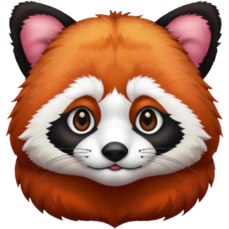 A red panda with serious eyes. emoji