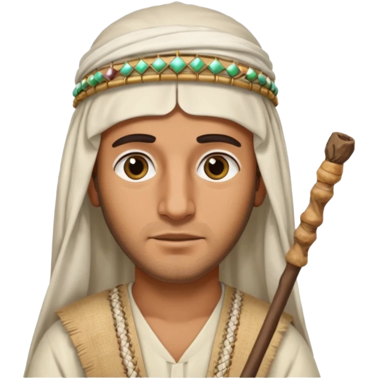 arab with stick looking for oil emoji