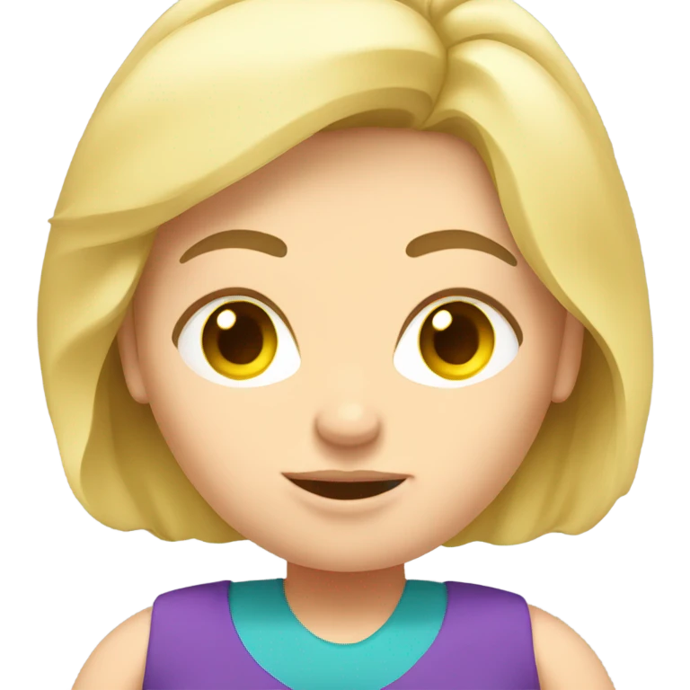 blond overweight lady in gym emoji