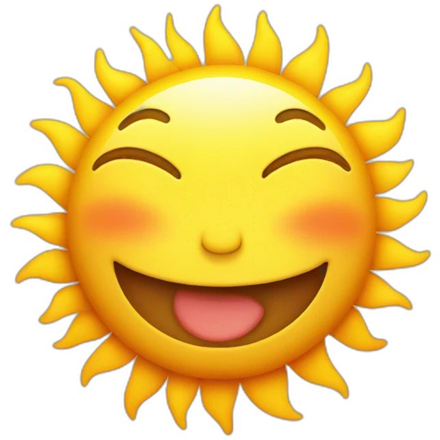 smiling sun sob emoji