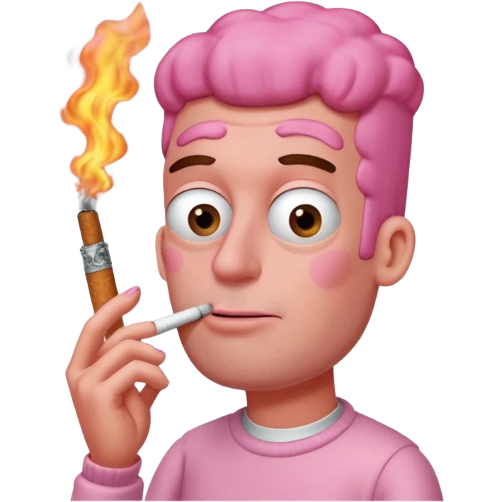 Patrick Estrela de Bob Esponja fumando cigarro emoji