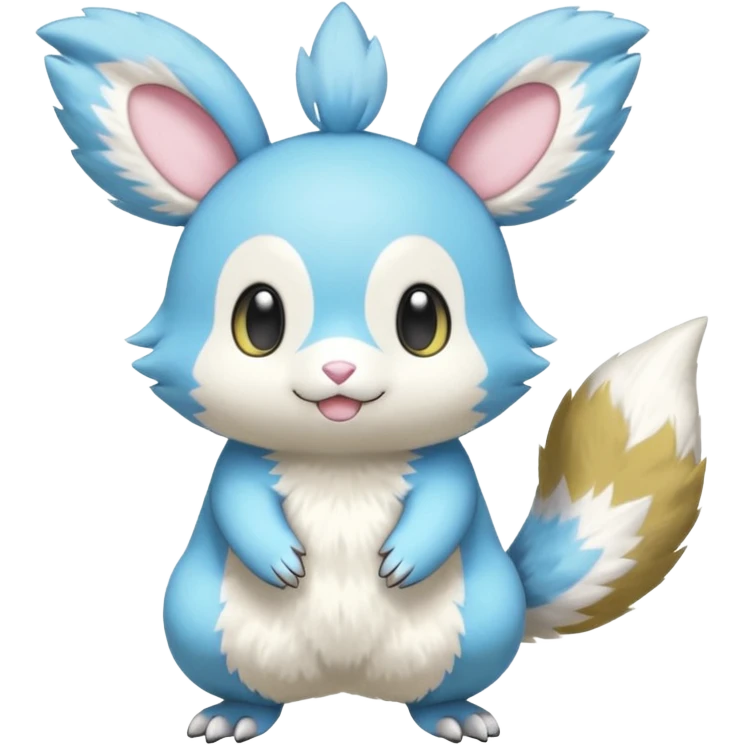 Marill-Emolga-Pachirisu-Cacomistl-Fakemon-hybrid-creature (full body) emoji