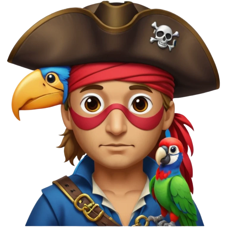 pirate and parrot emoji