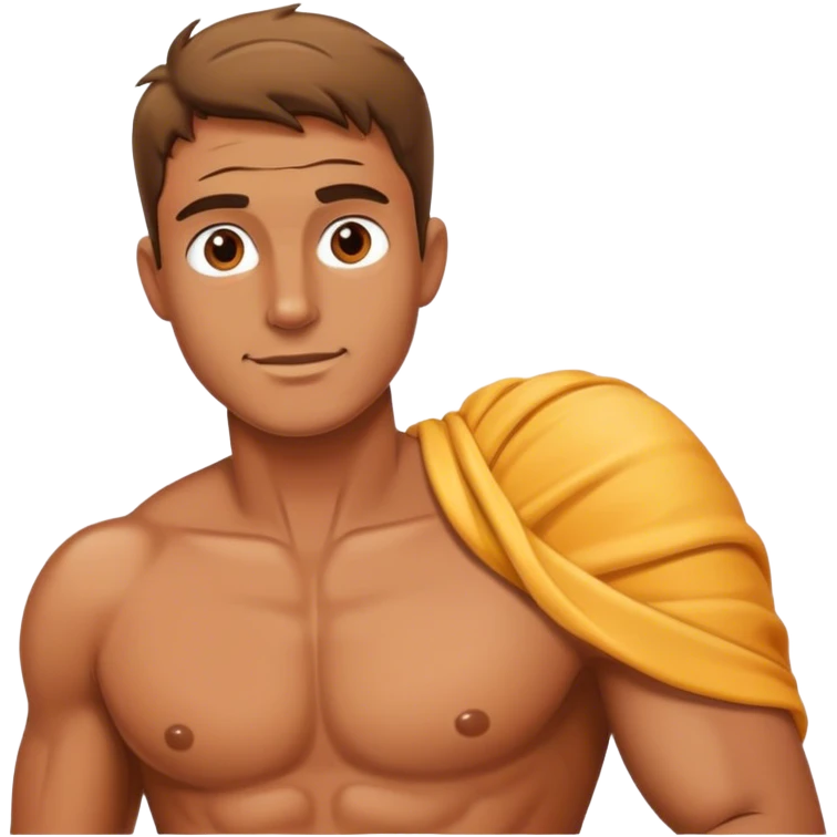 man shirtless emoji