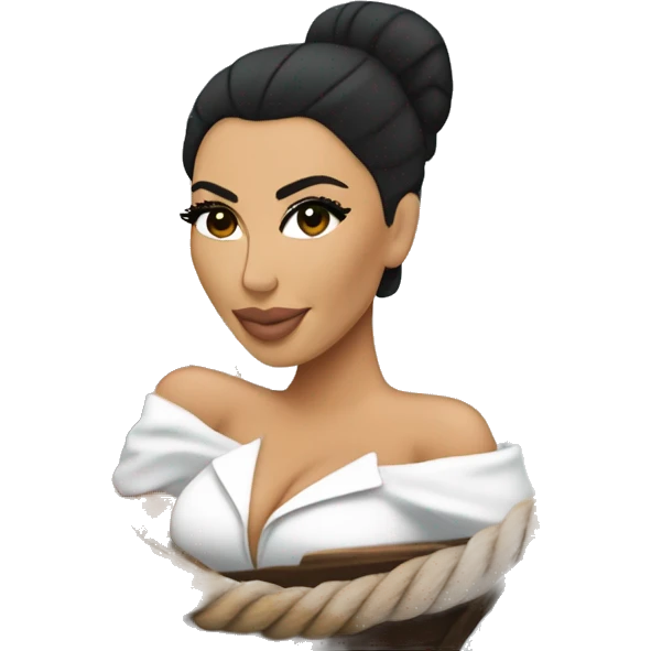Kim Kardashian sur un bateau  emoji