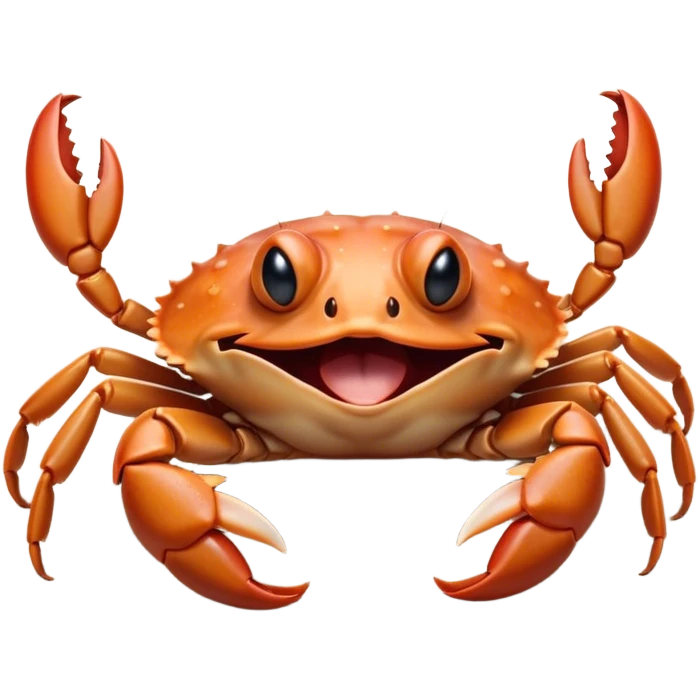 Cinematic Cute Yawning Baby Crab Portrait Emoji, Head tilted slightly with a dramatic, wide-open yawn, showcasing a petite, delicately armored body with gently drooping antennae and sleepy, half-closed eyes, Simplified yet irresistibly adorable features, highly detailed, glowing with a soft, cozy coastal glow, high shine, relaxed yet expressive, stylized with a dash of whimsical seaside charm, soft glowing outline, capturing the essence of a drowsy yet affectionate baby crab that appears ready to scuttle off for a nap! emoji
