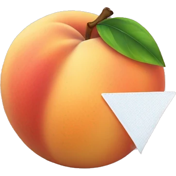 A peach with a bandaid stuck to it emoji