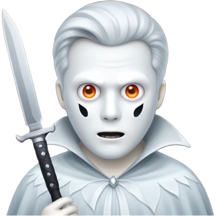 Ghost Man Opera singer with a knife  emoji