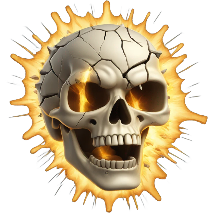 Exploding skull emoji emoji