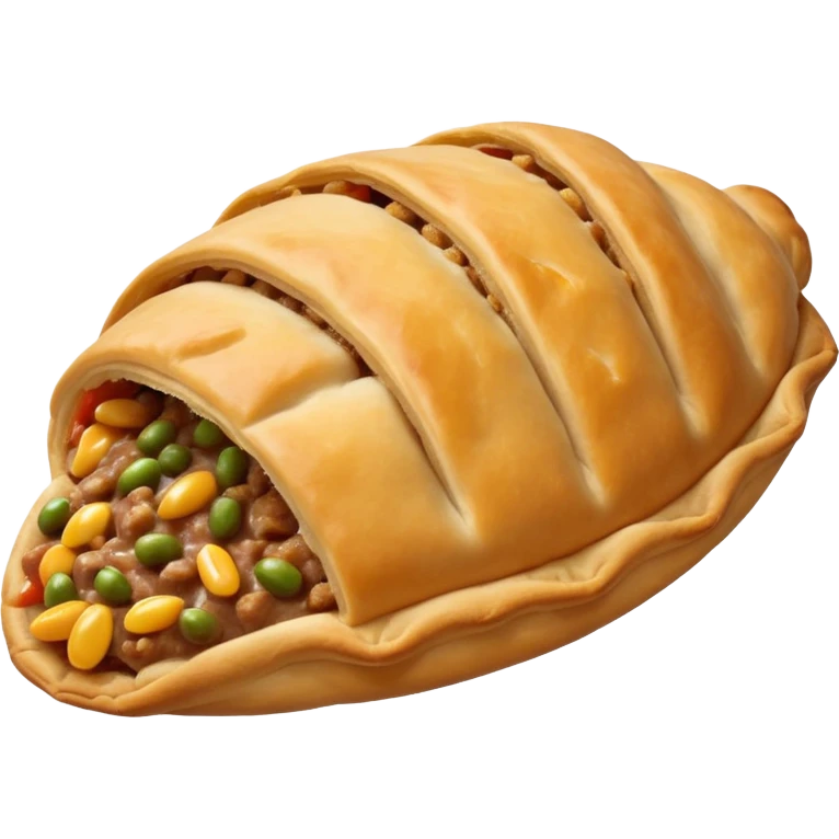 cornish pasty with crimping emoji