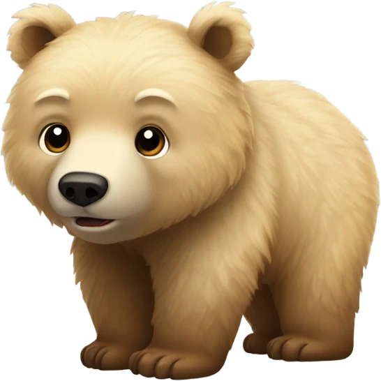 Blonde grizzly bear cub emoji
