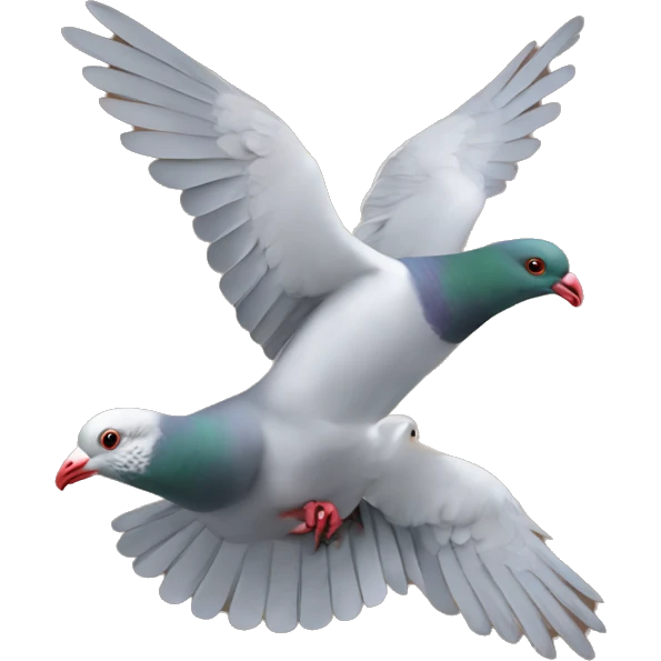 4 Pigeons playing poker emoji