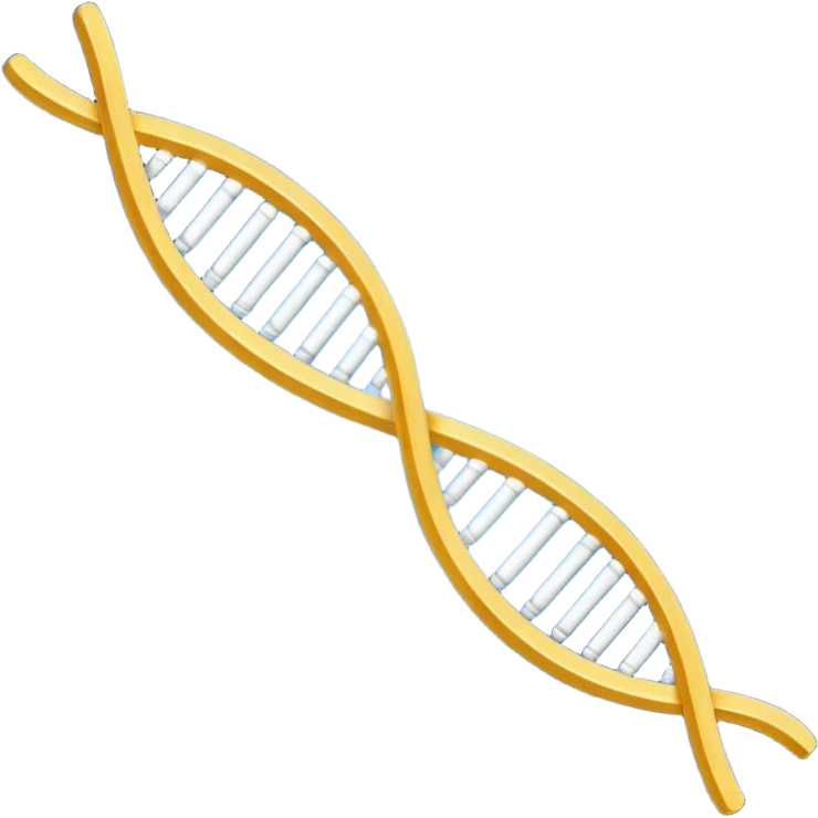 con of a single-stranded mRNA shaped as a half-helix; simple curved ribbon with small ticks for bases; balanced symmetry; flat vector, high contrast, transparent background, no text; suitable for app icon or presentation. emoji