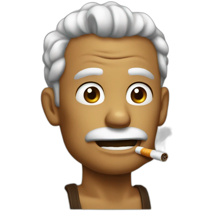Hommario qui fumme une cigarette emoji