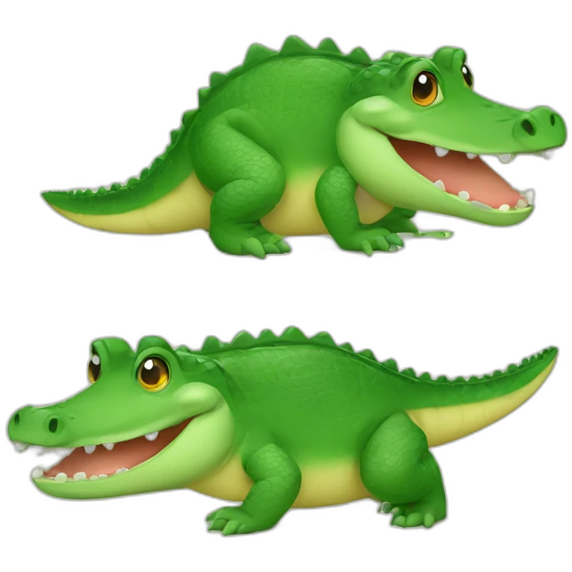 Cute little Chubby Crocodile  emoji