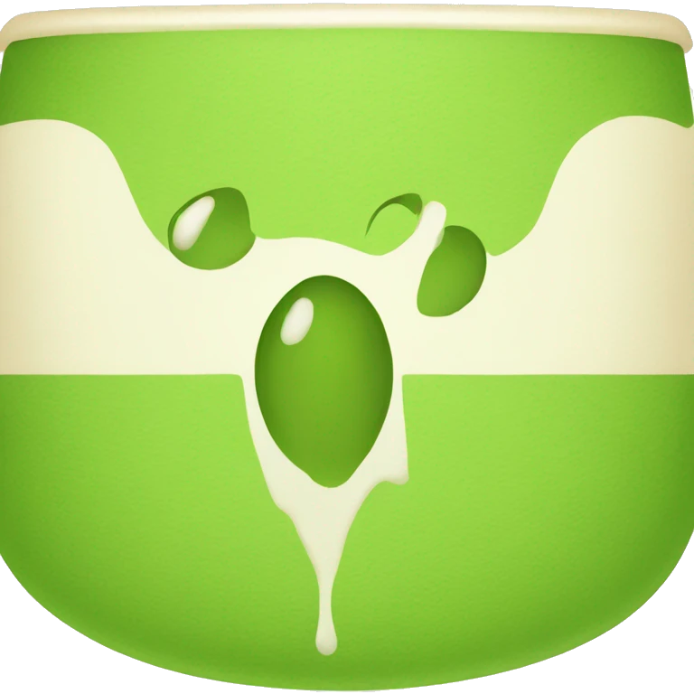 Beer with matcha emoji