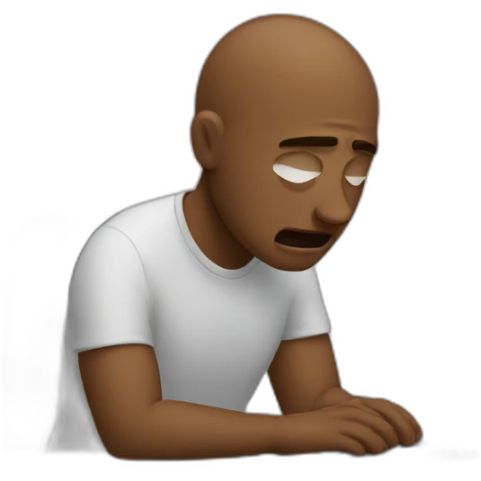 man crying in front of computer emoji