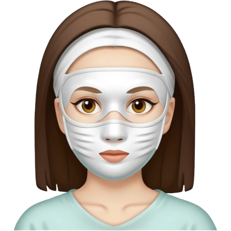 Mujer con mascarilla blanca emoji
