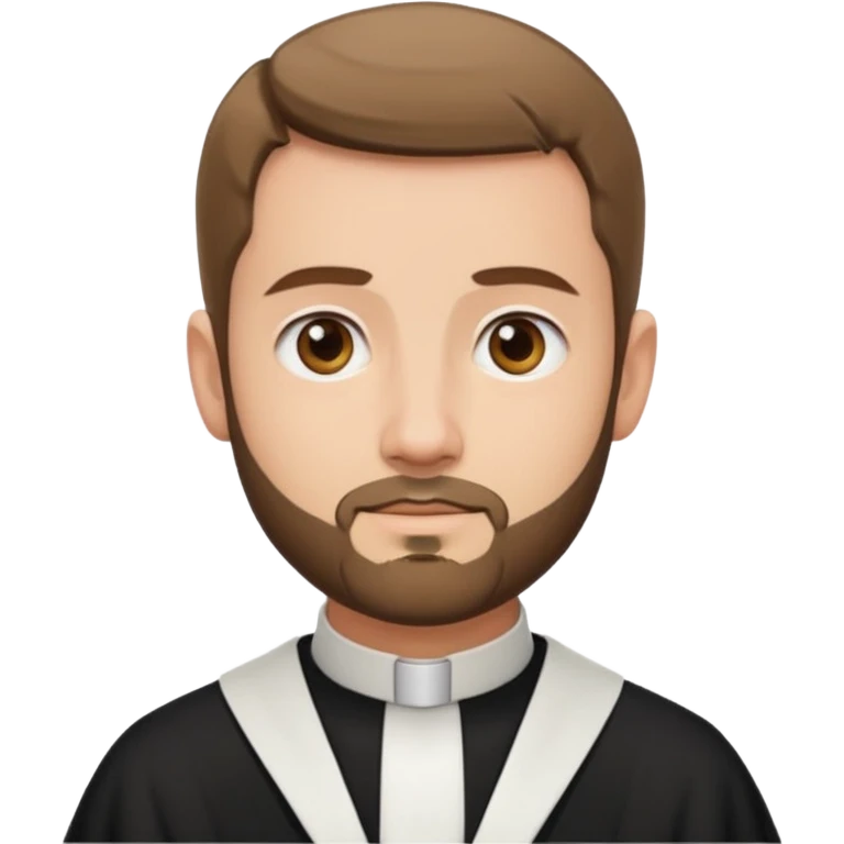 Sacerdote con un poco de barba emoji