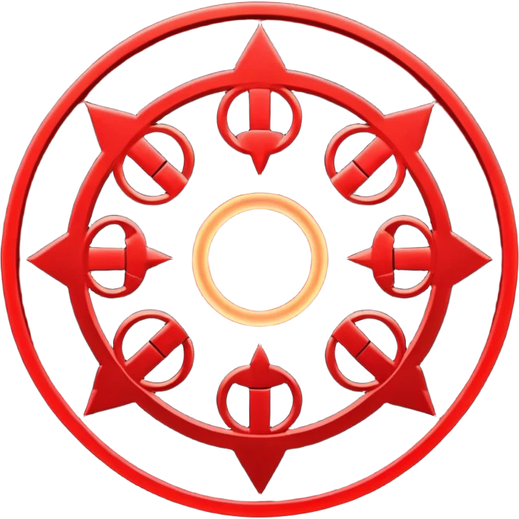Ritual Circle – Glowing red symbols on the ground
 emoji