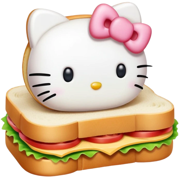 Hello kitty sandwich  emoji