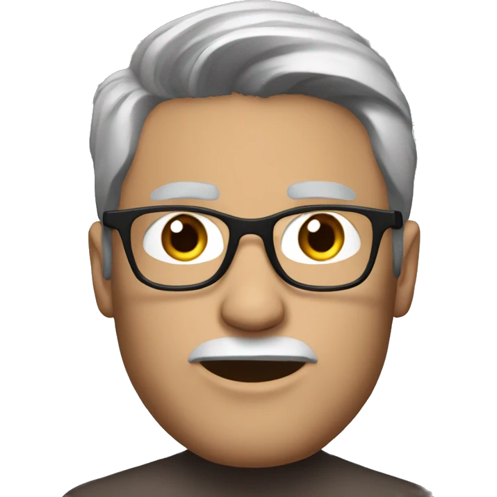 white finance bro, patagonia, brown hair thrown back, grey glasses emoji
