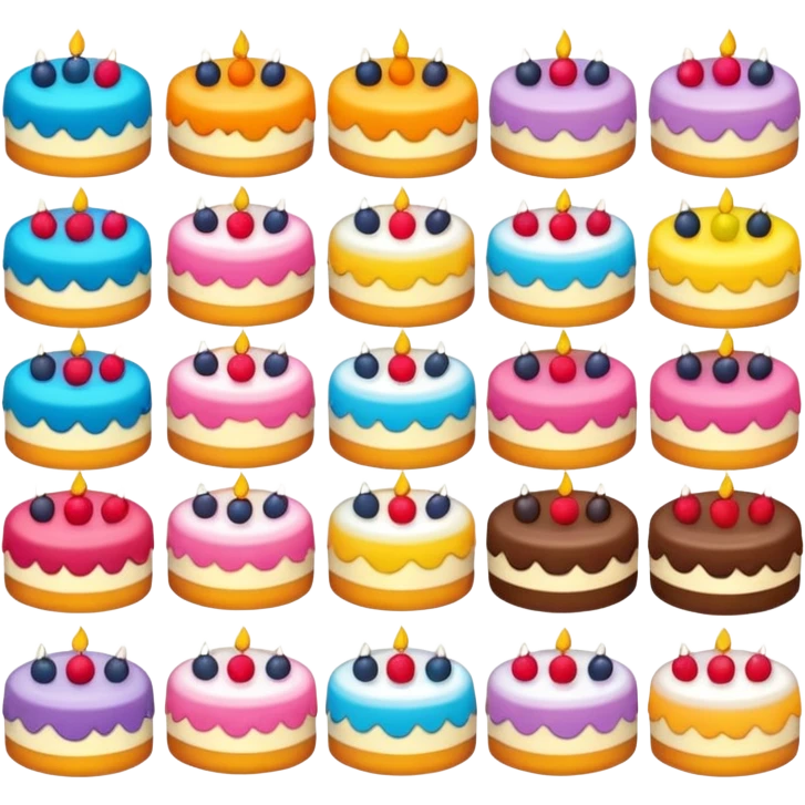 انواع کیک emoji