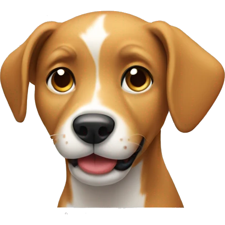 Dog with apple emoji
